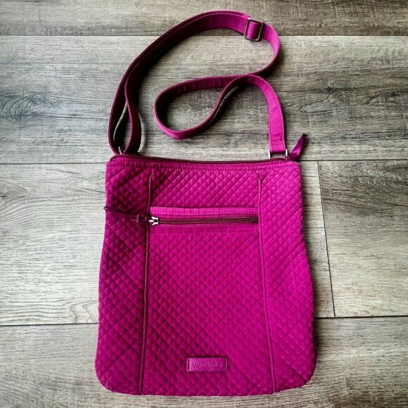 Vera Bradley Raspberry Radiance Hipster Crossbody Tote Bag Travel Washable - Picture 1 of 7
